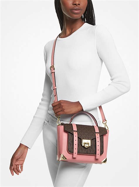 michael michael kors manhattan leather crossbody|Michael Kors leather crossbody handbags.